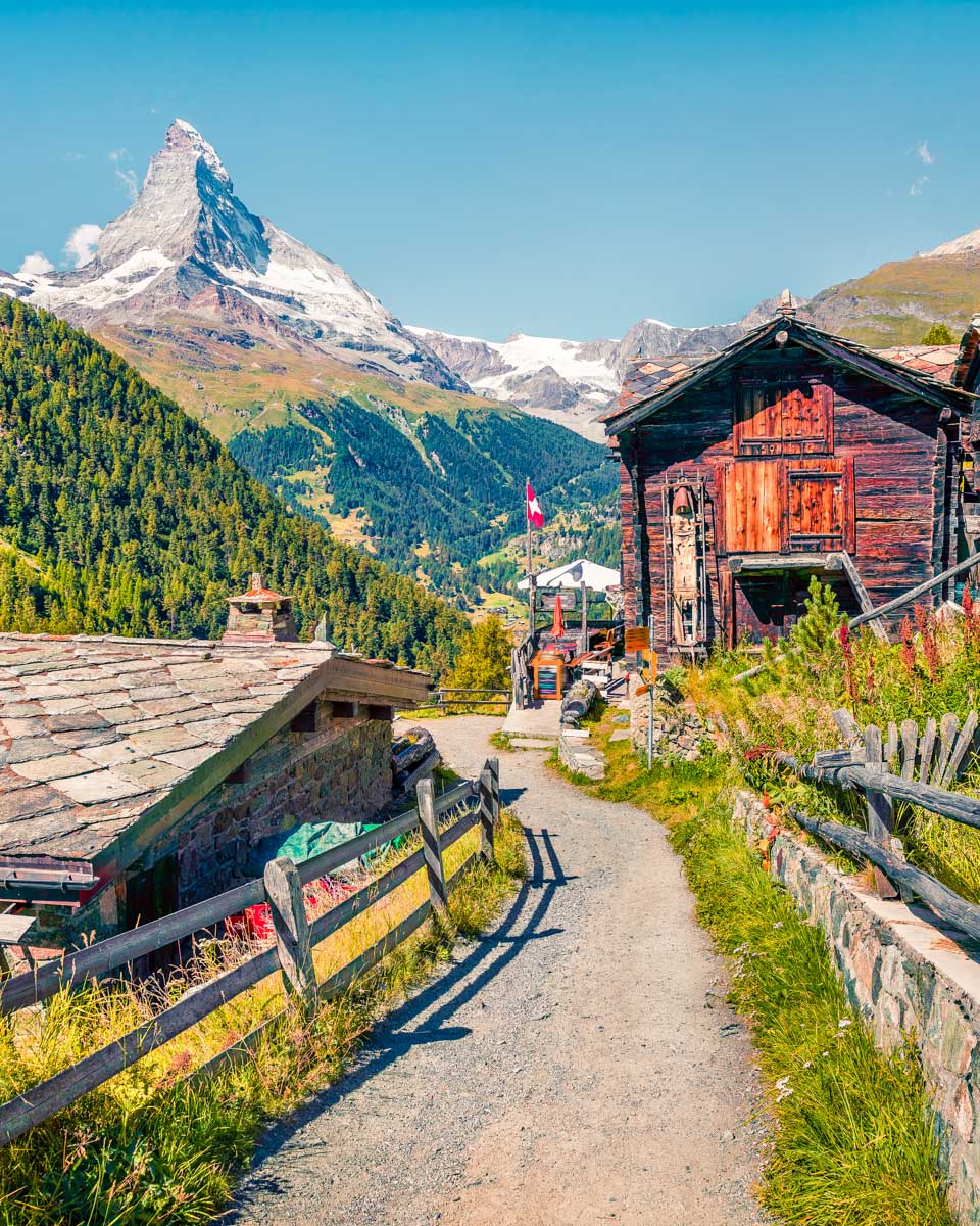Zermatt Village seen in Zermatt Switzerland (1)