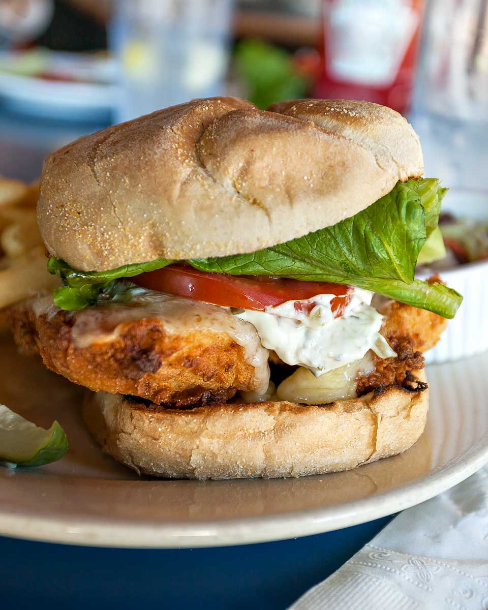 A fish sandwich at the fish market in Hamburg Germany
