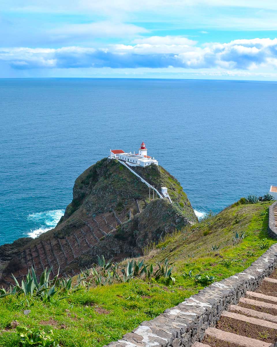 Azores, Santa Maria, Maia lighthouse in the Azores Portugal