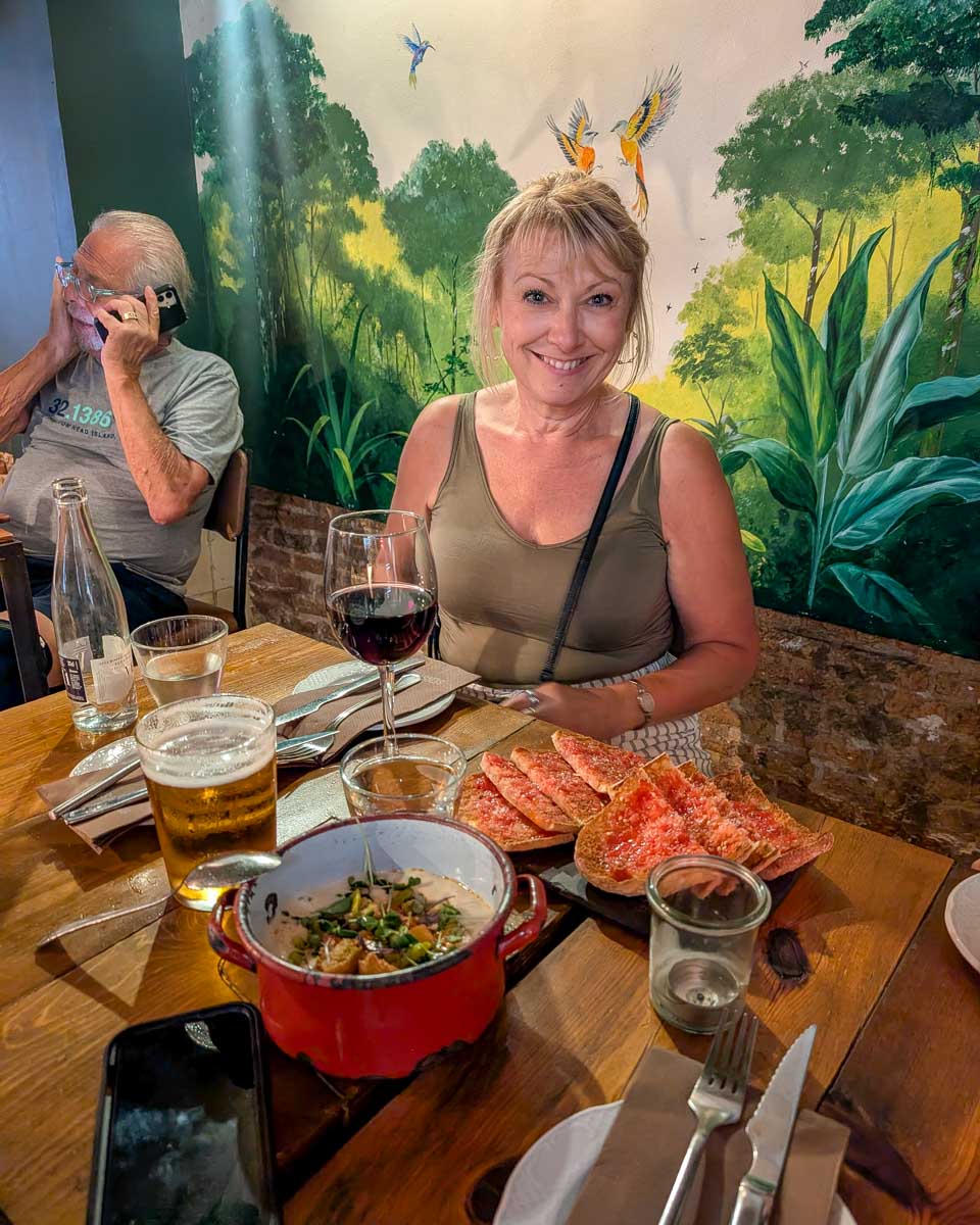 Baileys mom in Cadiz Spain eating tapas