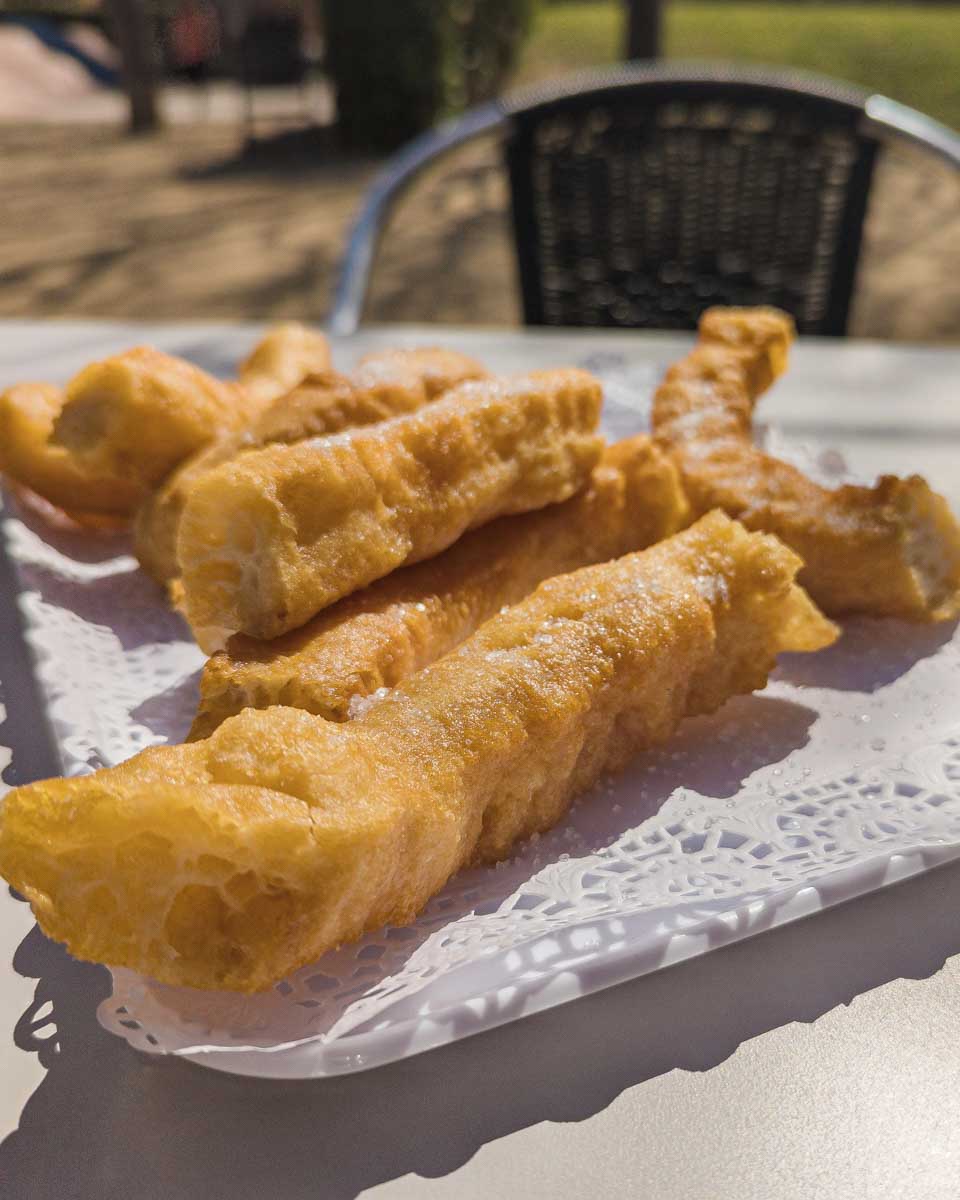 Churros for breakfast in San Pedro de Alcántara of Marbella Spain