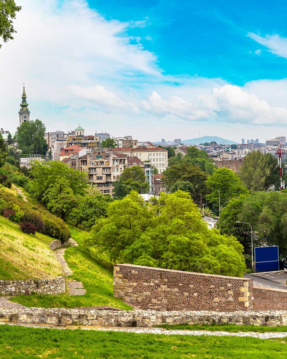 Cityscape of Belgrade Serbia on a sunny day