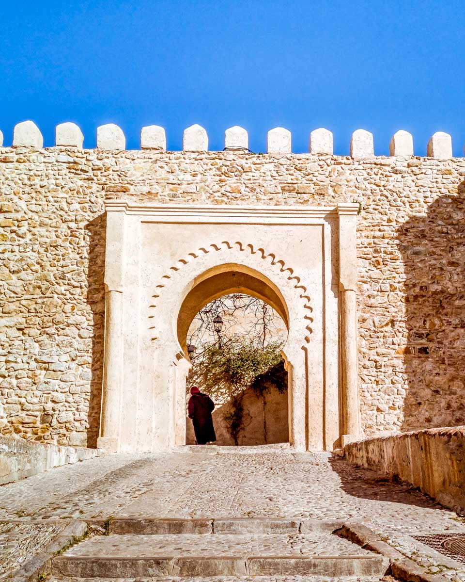 Entrance of the Kasbah in Tangier Morocco on a tour from Marbella Spain