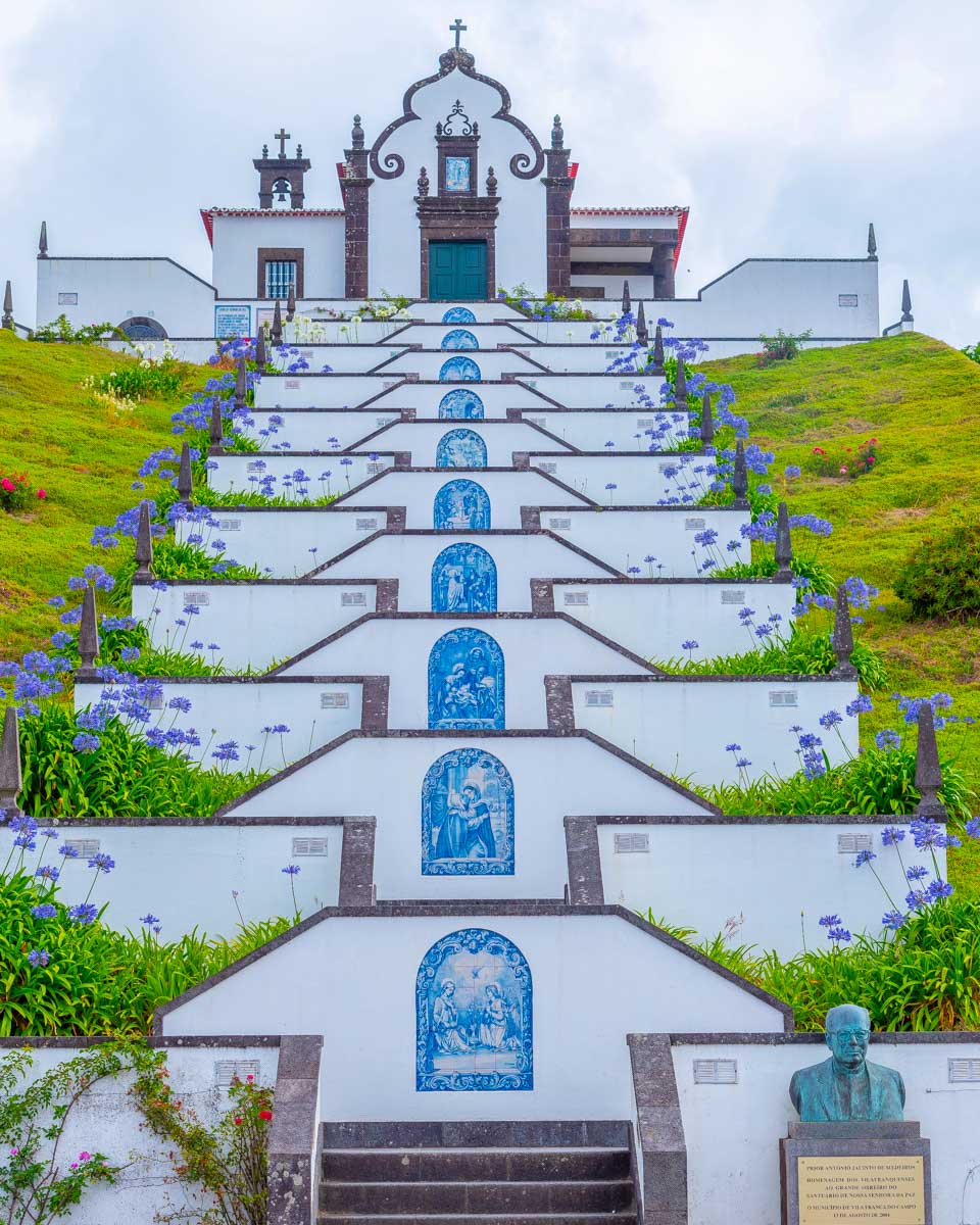 Ermida de Nossa Senhora da Paz (Sanctuary of Our Lady of Peace) located in Vila Franca do Campo on São Miguel near Ponta Delgada in the Azores Portugal 1