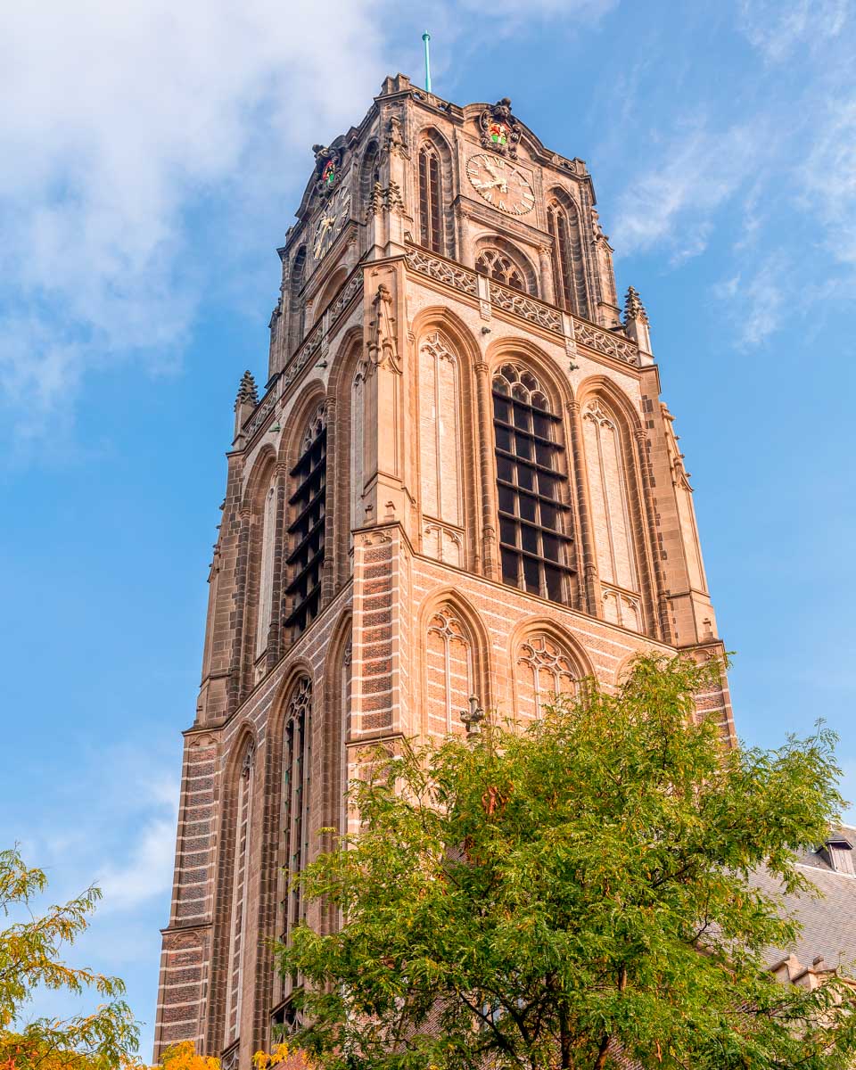 Exterior view of the Grote of Sint-Laurenskerk in Rotterdam, Netherlands