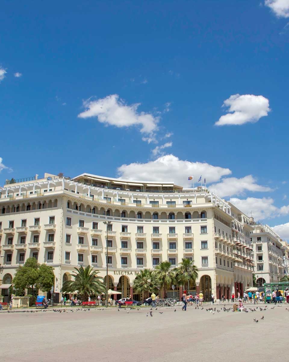 Famous Aristotelous square in Thessaloniki, Greece