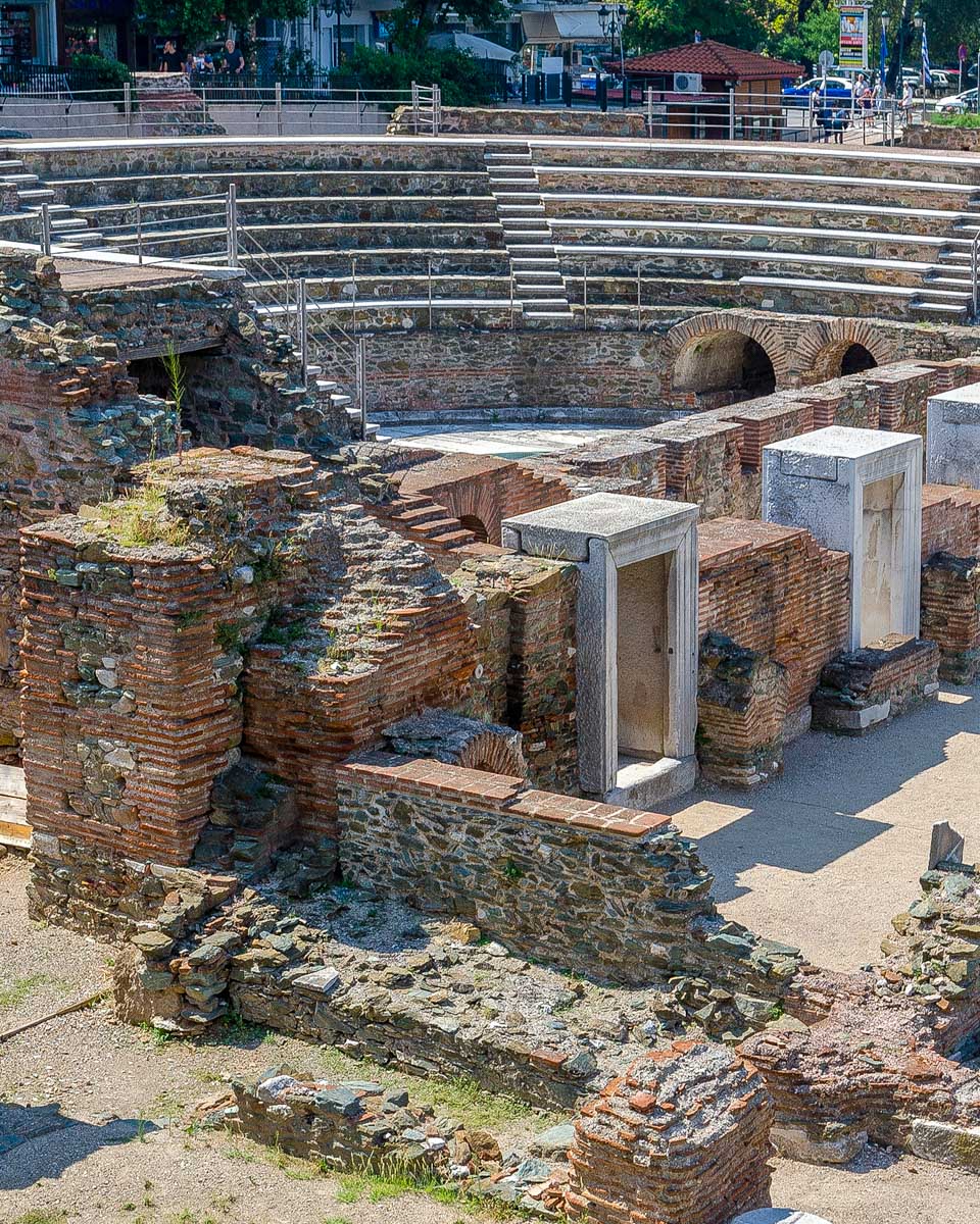 Greece, Thessaloniki, the ruins of the Roman Forum
