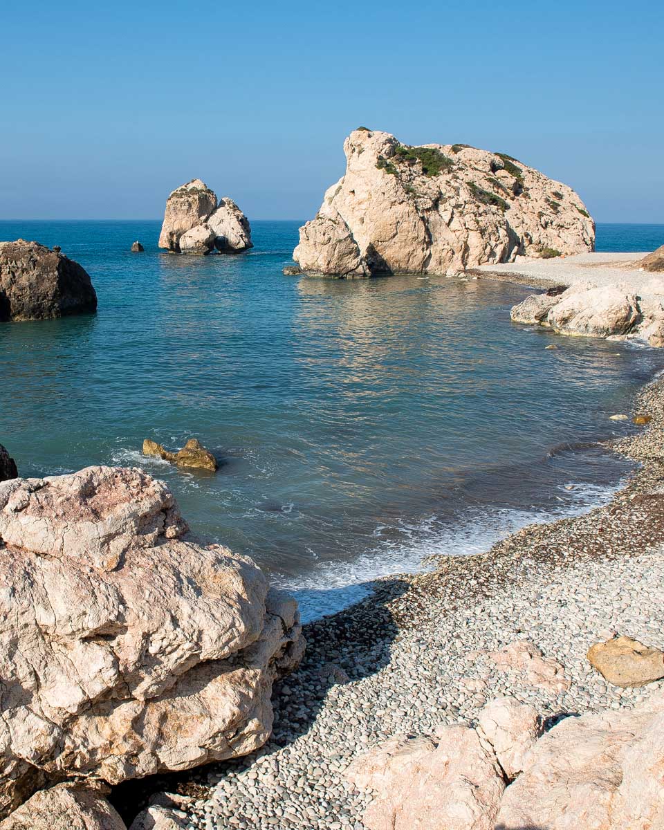 Looking at Rock of Aphrodite (Petra Tou Romiou) in Cyprus (2)