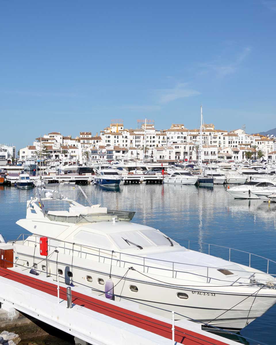 Luxury yachts in the marina of Puerto Banus, Marbella, Spain