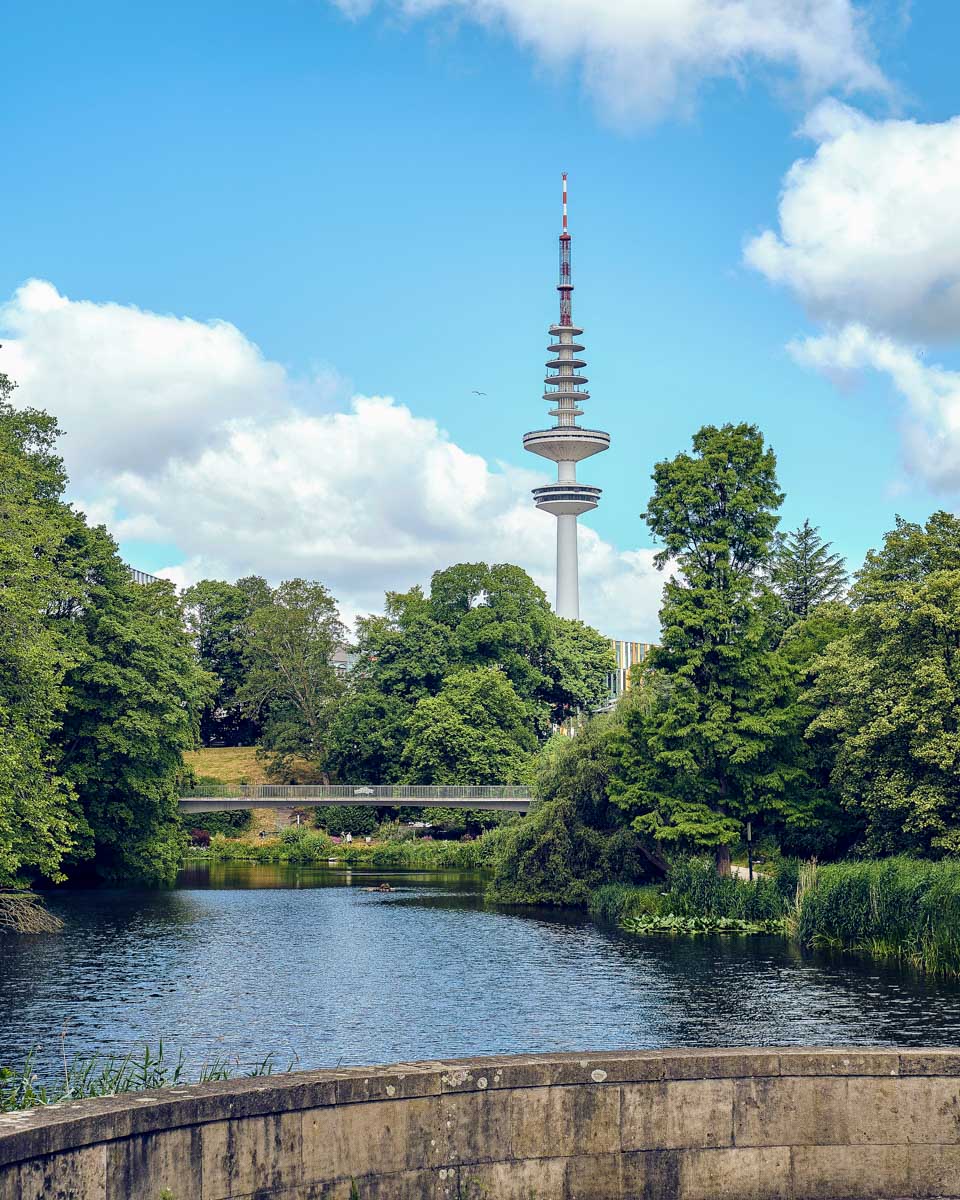 Planten un Blomen public park in Hamburg Germany