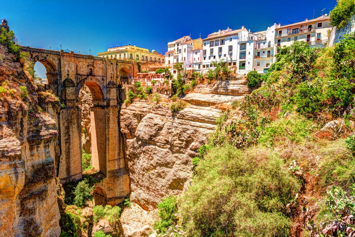 Puente Nuevo bridge seen on a tour from Marbella Spain