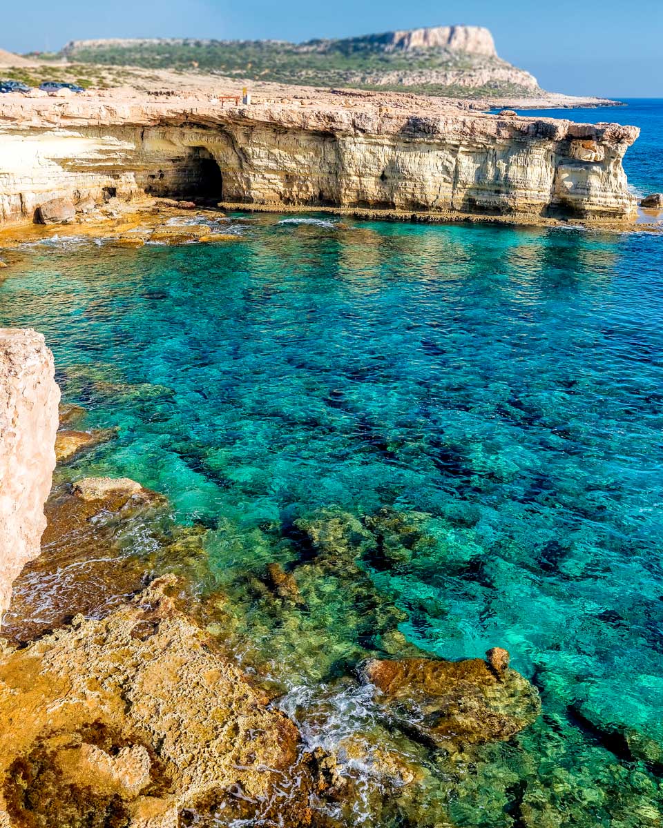 Shoreline along Cape Greco in Cyprus
