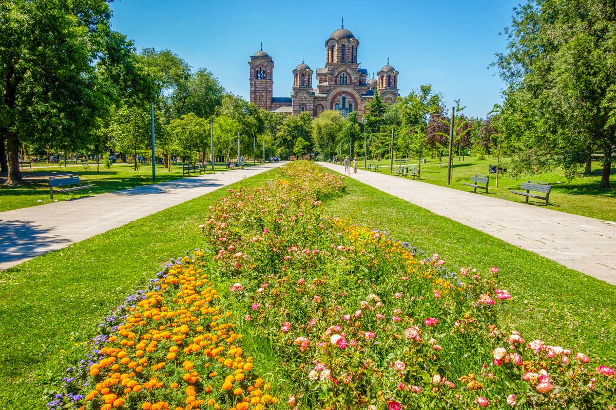 St. Marks Church and Tasmajdan Park in Belgrade Serbia (1)