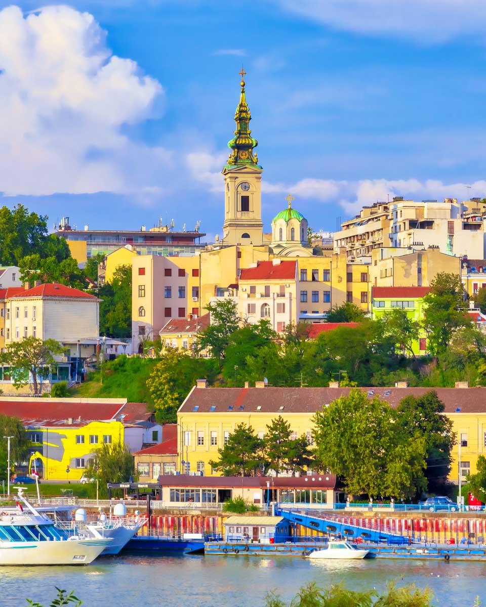 The cityscape of Belgrade Serbia on a sunny day 1
