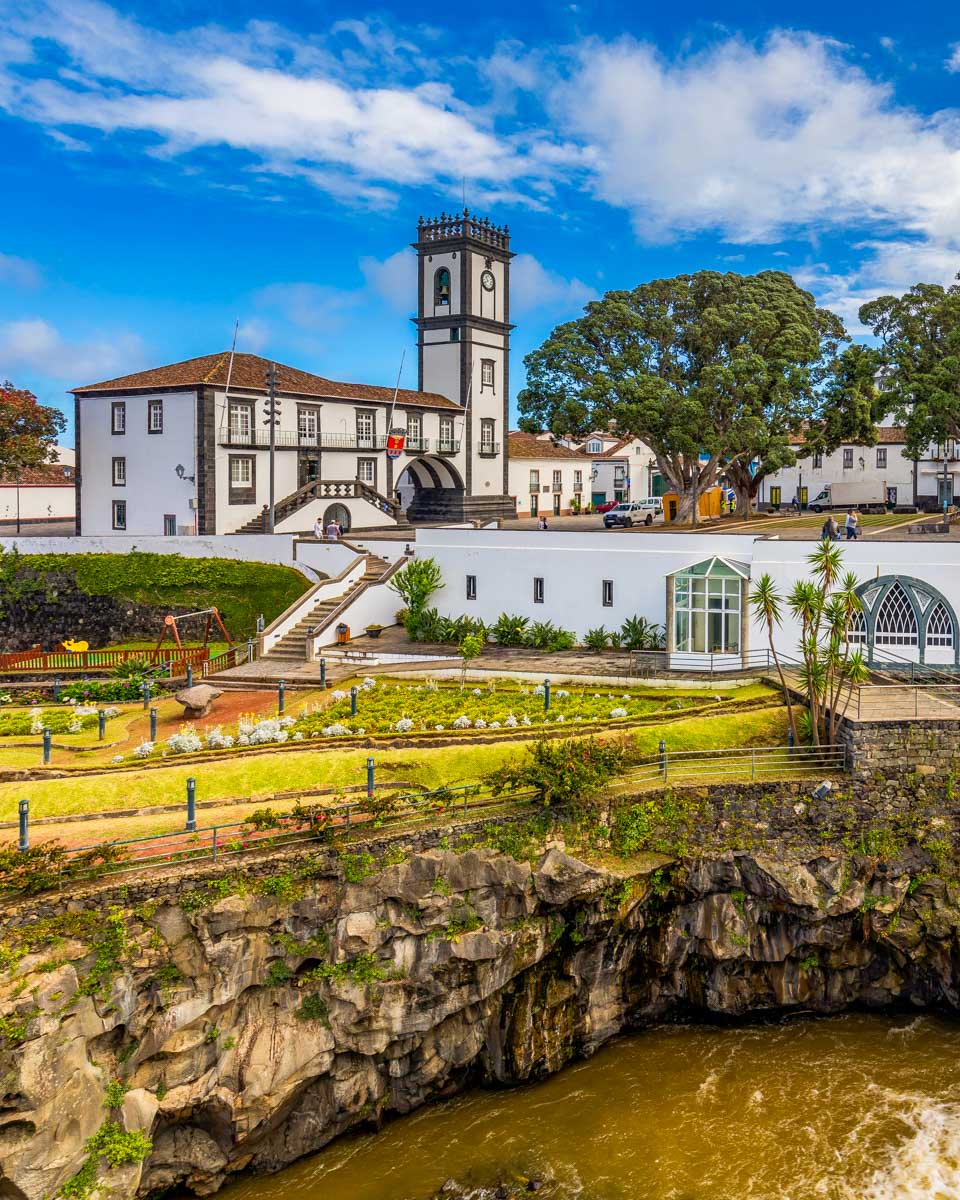 The town of Ribeira Grande in the Azores Portugal