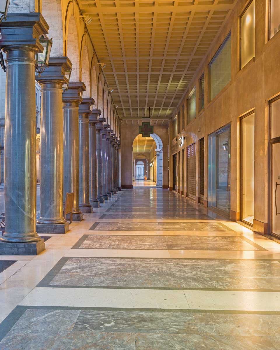 Via Roma street in Turin Italy