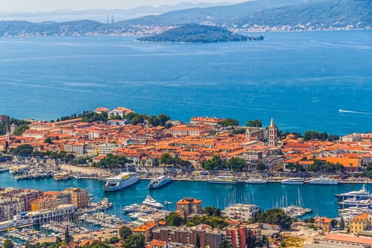 Aerial view of Zadar Croatia