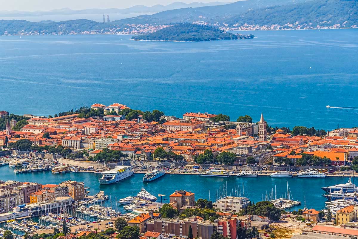 Aerial view of Zadar Croatia