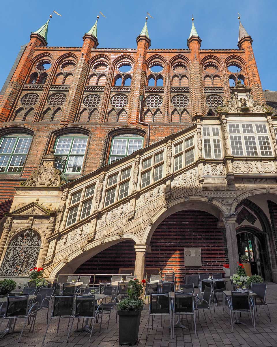 Luebecker Rathaus city hall in Luebeck, Germany near Hamburg