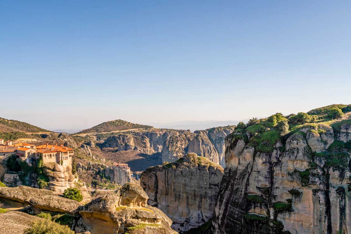 Monastery seen on a day trip to Meteora from Thessaloniki Greece