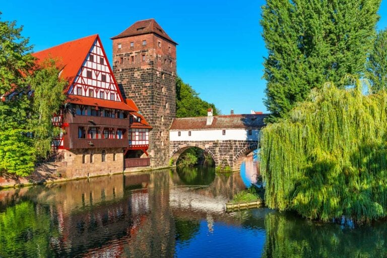 Old Town and Hangman's Bridge in Nuremberg, Germany