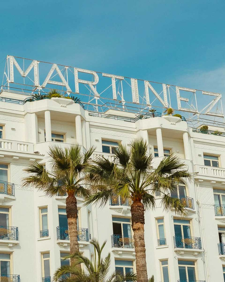 The outside of Hôtel Martinez in Cannes