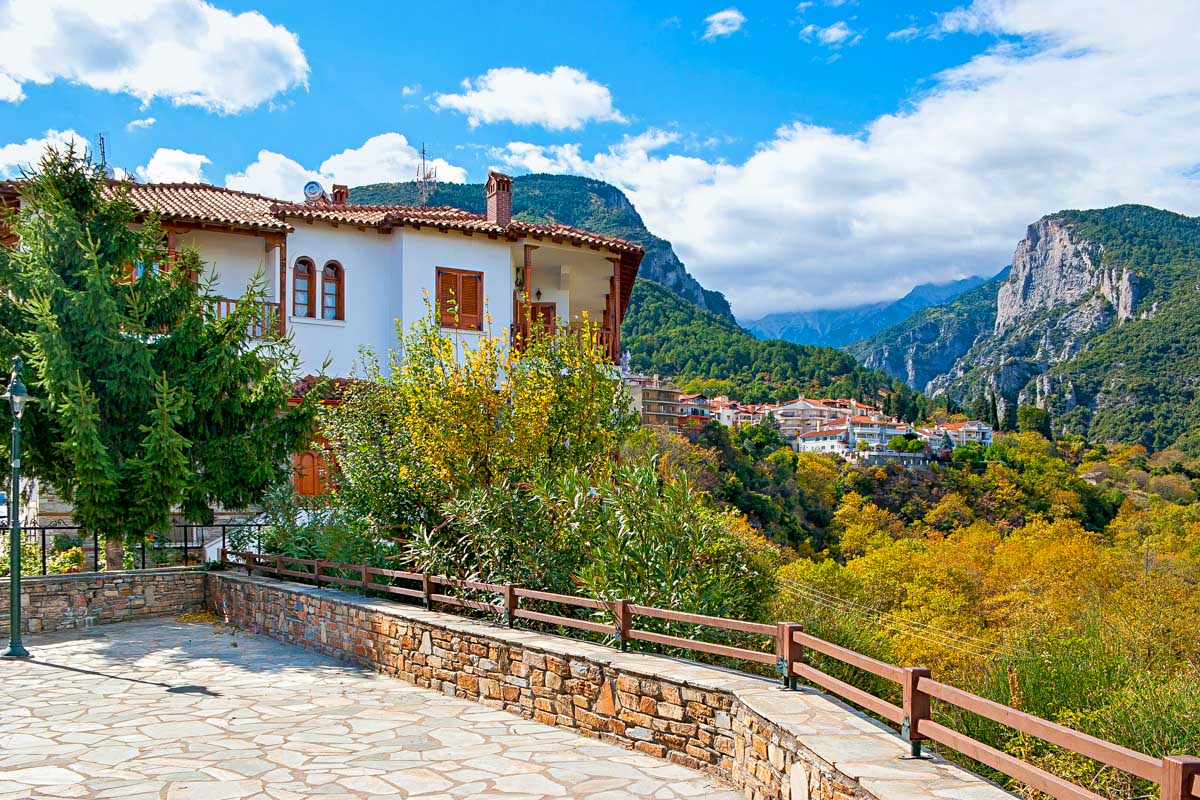 The village of Litochoro in Greece