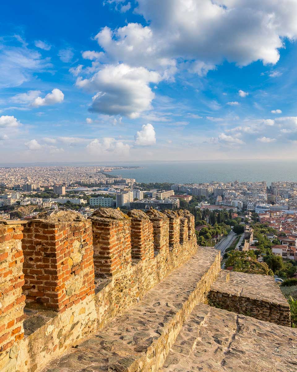 Views from Trigonion Tower in Thessaloniki, Greece